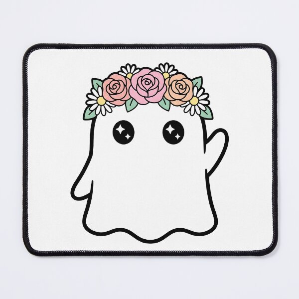 Item preview, Cute Ghost with Flower Crown designed and sold by LizRepper.