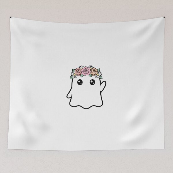 Item preview, Cute Ghost with Flower Crown designed and sold by LizRepper.