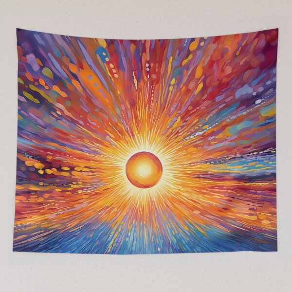 Item preview, Vibrant Fantasy Sunset Slipping Into The Blue Ocean designed and sold by DEC02.