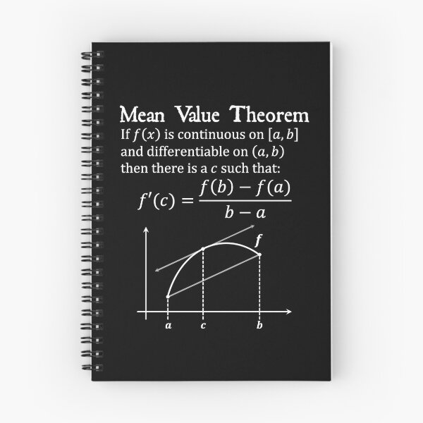 Item preview, Nerdy Vintage Mean Value Theorem Calculus Math Teacher White Text designed and sold by MathWare MathClips.