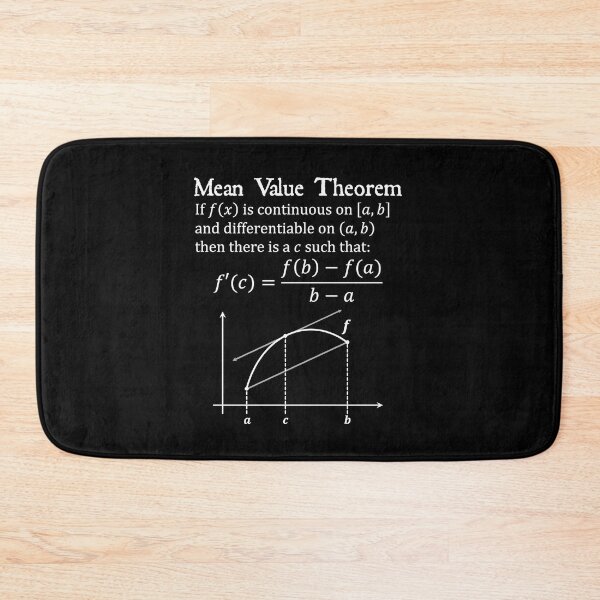 Item preview, Nerdy Vintage Mean Value Theorem Calculus Math Teacher White Text designed and sold by MathWare MathClips.