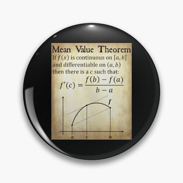 Item preview, Nerdy Vintage Mean Value Theorem Calculus Math Teacher Black Text Parchment designed and sold by MathWare MathClips.