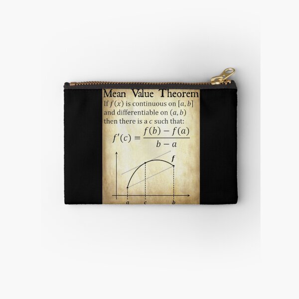 Item preview, Nerdy Vintage Mean Value Theorem Calculus Math Teacher Black Text Parchment designed and sold by MathWare MathClips.