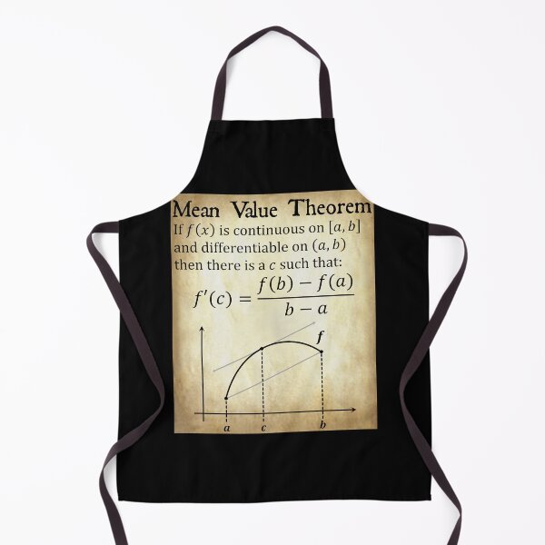 Item preview, Nerdy Vintage Mean Value Theorem Calculus Math Teacher Black Text Parchment designed and sold by MathWare MathClips.
