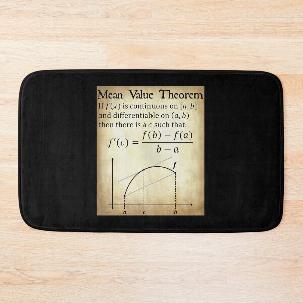 Item preview, Nerdy Vintage Mean Value Theorem Calculus Math Teacher Black Text Parchment designed and sold by MathWare MathClips.