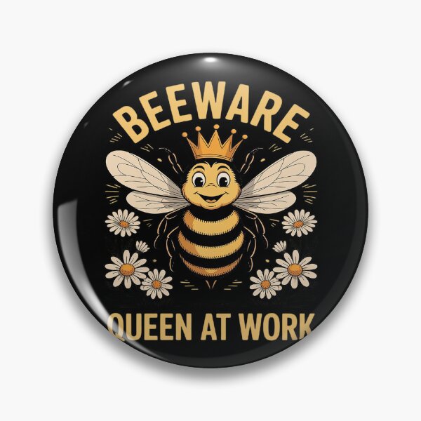 Item preview, Bee Ware, Queen at Work – Funny Bee Work Life Pun designed and sold by skanderio.