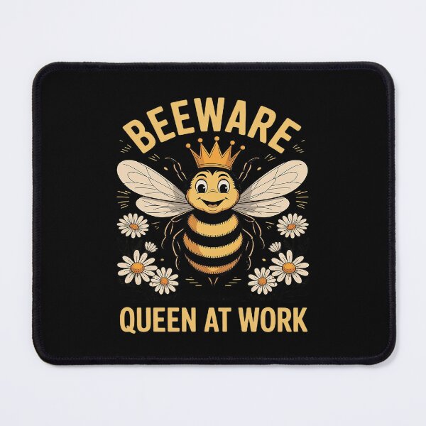 Item preview, Bee Ware, Queen at Work – Funny Bee Work Life Pun designed and sold by skanderio.