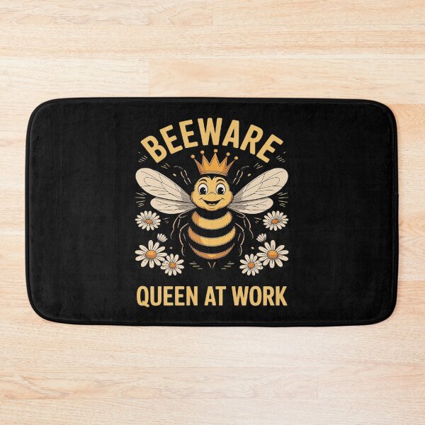 Item preview, Bee Ware, Queen at Work – Funny Bee Work Life Pun designed and sold by skanderio.