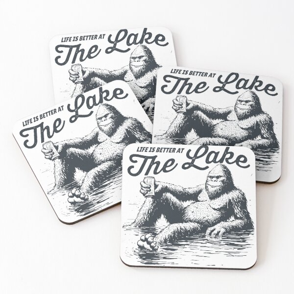 Item preview, Life Is Better at the Lake – Relaxing Bigfoot Graphic designed and sold by JoeZigns81.