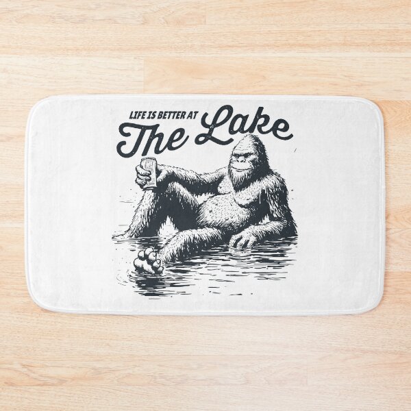Item preview, Life Is Better at the Lake – Relaxing Bigfoot Graphic designed and sold by JoeZigns81.