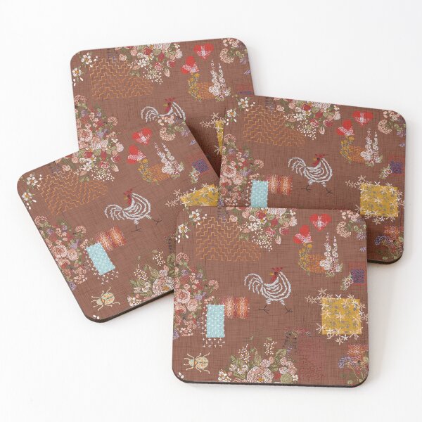 Item preview, Cottagecore Embroidery Visible Mending Masterpiece - Coffee designed and sold by LoveAlways-AEP.