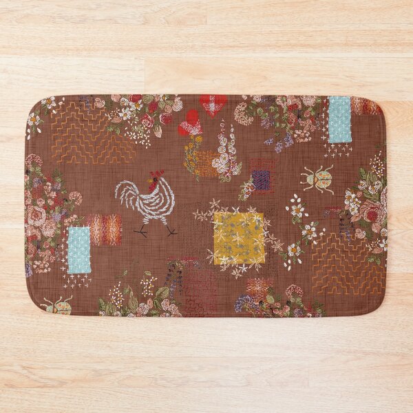 Item preview, Cottagecore Embroidery Visible Mending Masterpiece - Coffee designed and sold by LoveAlways-AEP.