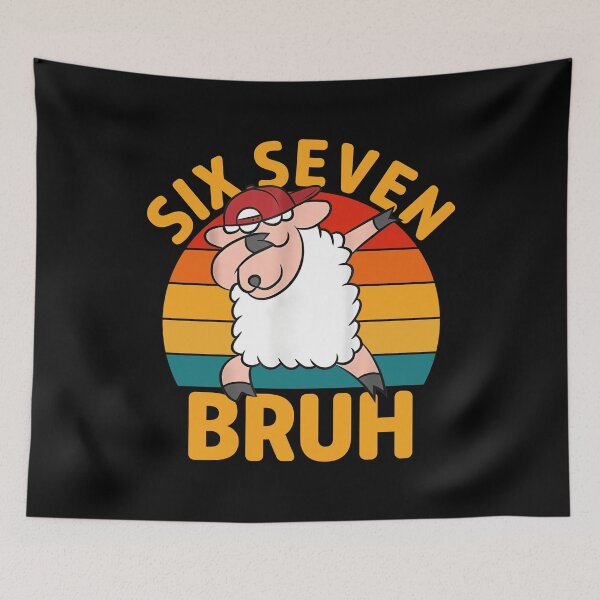 Aperçu de l'œuvre T-shirt Six Seven Bruh 67 Meme Sheep | Drôle et cool 6 7 créée et vendue par LashondaGreen89.