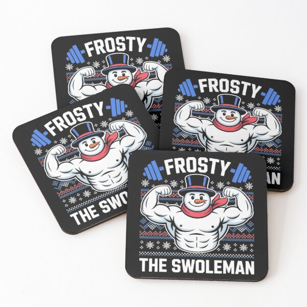 Item preview, Frosty The Swoleman Snowman Ugly Christmas Sweater Gym Workout designed and sold by pansak.