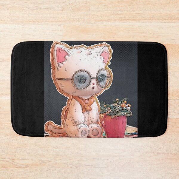 Item preview, Cute Comic Kitten with Speech Bubble Illustration designed and sold by Grafititee.