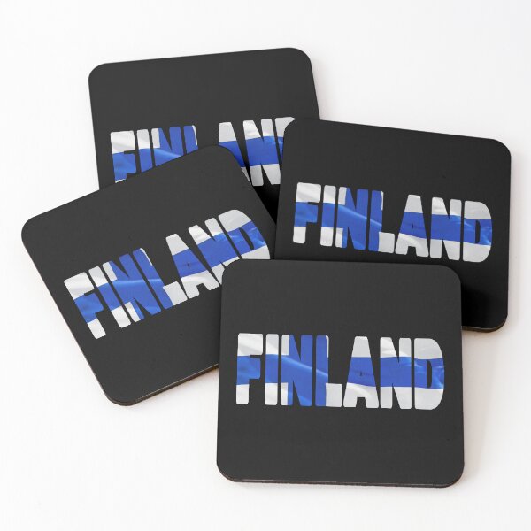 Item preview, FINLAND - Flag Flying in Wind cut to Letters Souvenir Sticker Shirt designed and sold by Adam Gormley.