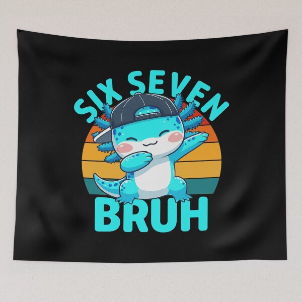 Item preview, Funny Axolotl Six Seven 67 6 7 Bruh Meme T-Shirt designed and sold by LashondaGreen89.