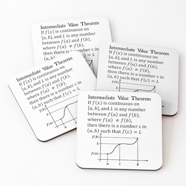 Item preview, Nerdy Vintage Intermediate Value Theorem Calculus Math Teacher Black Text designed and sold by MathWare MathClips.
