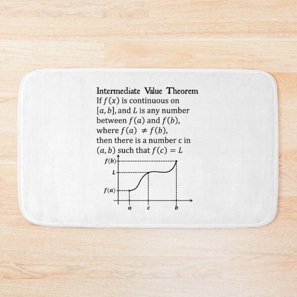 Item preview, Nerdy Vintage Intermediate Value Theorem Calculus Math Teacher Black Text designed and sold by MathWare MathClips.
