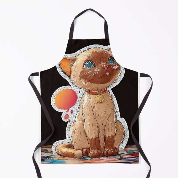 Item preview, Cute Comic Kitten with Speech Bubble Illustration designed and sold by Grafititee.