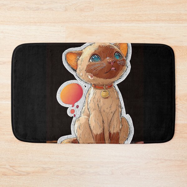Item preview, Cute Comic Kitten with Speech Bubble Illustration designed and sold by Grafititee.
