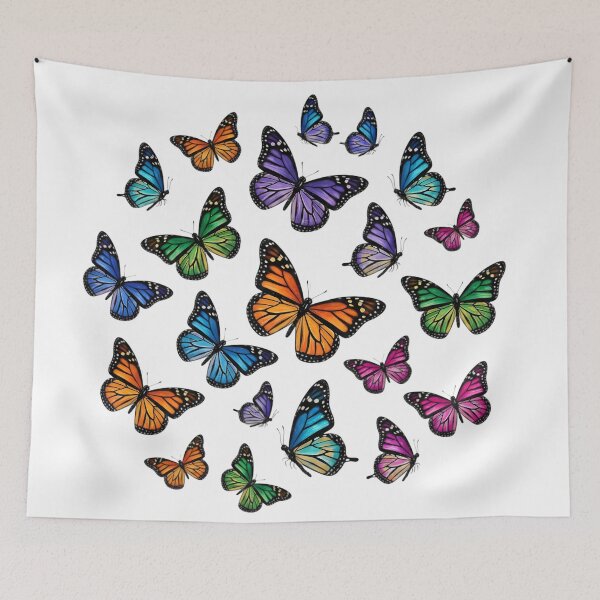 Item preview, Kaleidoscope of vibrant butterflies: natural colored wing pattern designed and sold by VibranPalette.