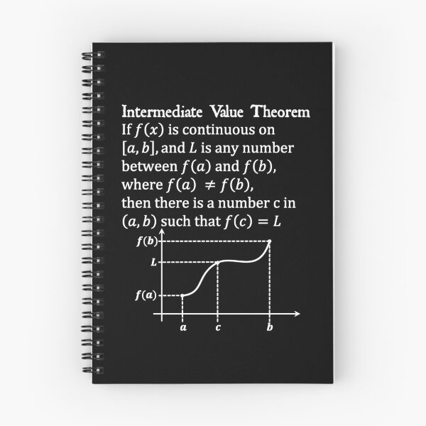 Item preview, Nerdy Vintage Intermediate Value Theorem Calculus Math Teacher White Text designed and sold by MathWare MathClips.