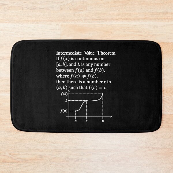 Item preview, Nerdy Vintage Intermediate Value Theorem Calculus Math Teacher White Text designed and sold by MathWare MathClips.