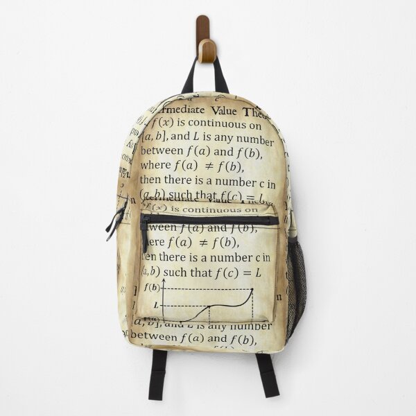 Item preview, Nerdy Vintage Intermediate Value Theorem Calculus Math Teacher Black Text Parchment designed and sold by MathWare MathClips.