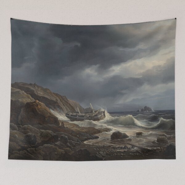 Item preview, Costal Landscape with stranded Ship, 1832 by christian morgenstern designed and sold by AngyDesigns49.