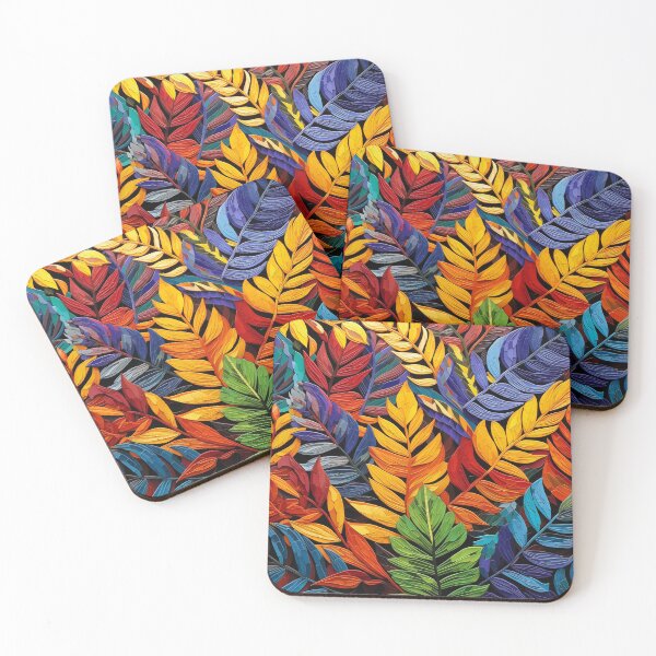 Item preview, Tropical Fantasy Palm Leaves Vibrantly Colorful Textured Pattern designed and sold by DEC02.