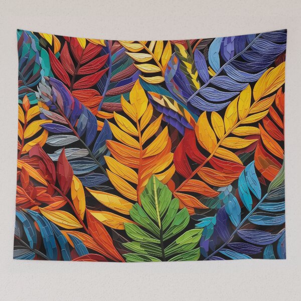 Item preview, Tropical Fantasy Palm Leaves Vibrantly Colorful Textured Pattern designed and sold by DEC02.
