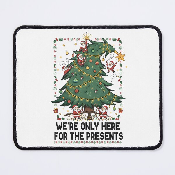 Item preview, Funny Santa Decorating the Tree Christmas Quote designed and sold by NovaDoodle Art Studio.