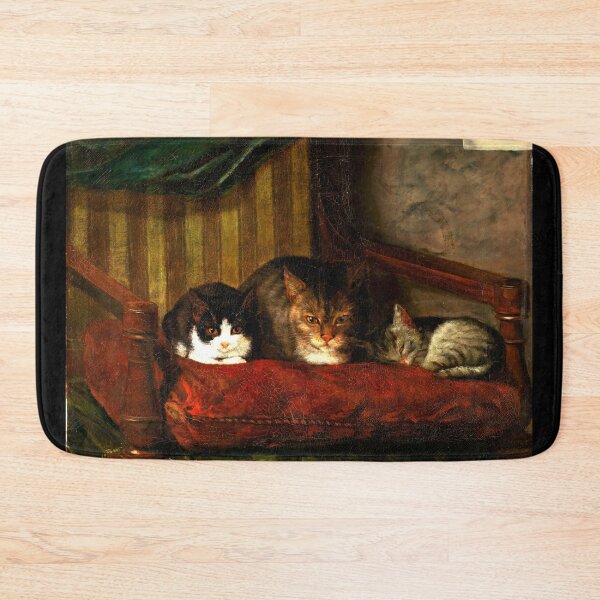 Item preview, Cat with kittens, 1863, by Adolf von Becker designed and sold by AngyDesigns49.