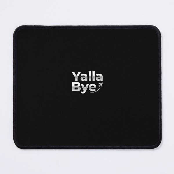 Item preview, Yalla Bye Stylish Silver Tone Typography designed and sold by Alnazie.