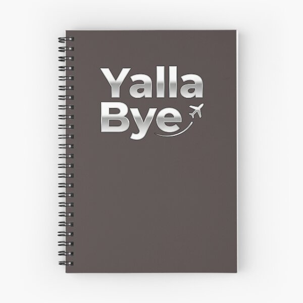 Item preview, Yalla Bye Stylish Silver Tone Typography designed and sold by Alnazie.