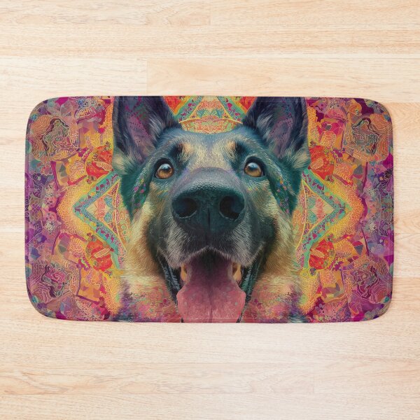 Item preview, Psychedelic German Shepherd Colorful Mandala Dog Art designed and sold by ArgentoArt.
