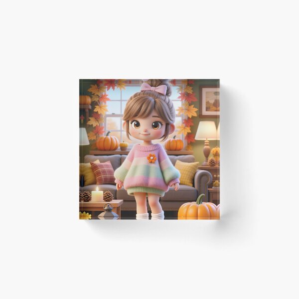 Item preview, Adorable little girl smiling in the living room for Halloween designed and sold by PattaZone.