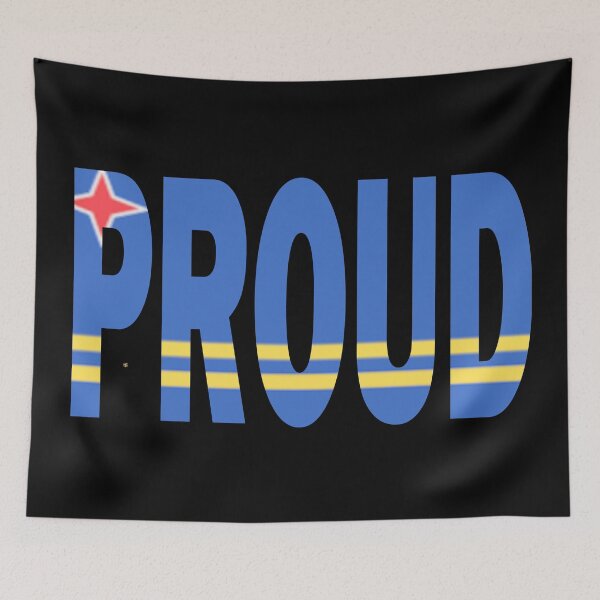 Item preview, Aruba Flag in The Words PROUD - Aruban -  Soca Mode designed and sold by Soca-Mode.
