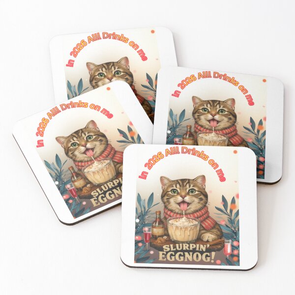 Item preview, Cute Cat slurpin eggnog designed and sold by KELSTYLES3.
