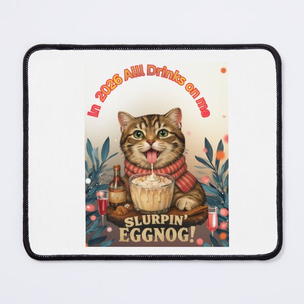 Item preview, Cute Cat slurpin eggnog designed and sold by KELSTYLES3.