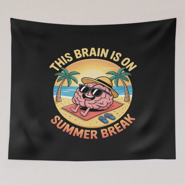 Item preview, Funny Summer Break Brain Vacation Relaxation Beach designed and sold by Eskomeranola.