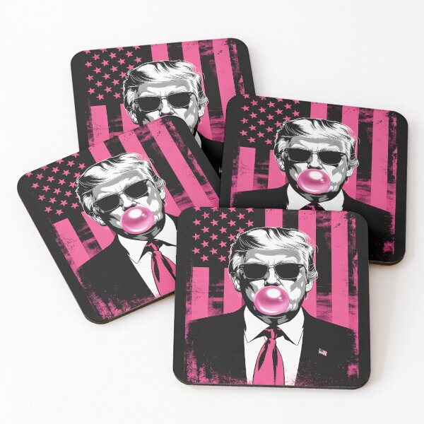 Item preview, Funny Trump Bubble Blowing Gum Pink USA Flag Design designed and sold by Eskomeranola.