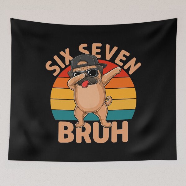 Item preview, Six Seven 6 7 Bruh Pug Meme Funny Cool Sunglasses 67 designed and sold by LashondaGreen89.