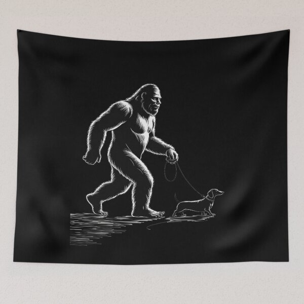 Item preview, Bigfoot Walking Dachshund Funny Wiener Dog Dad designed and sold by countntenov.