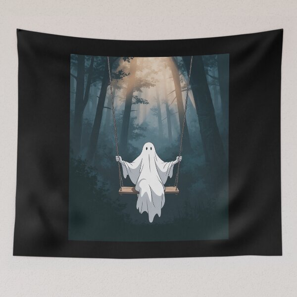 Item preview, Ghost Swing In The Forest Retro Scary Halloween Costume designed and sold by Eskomeranola.