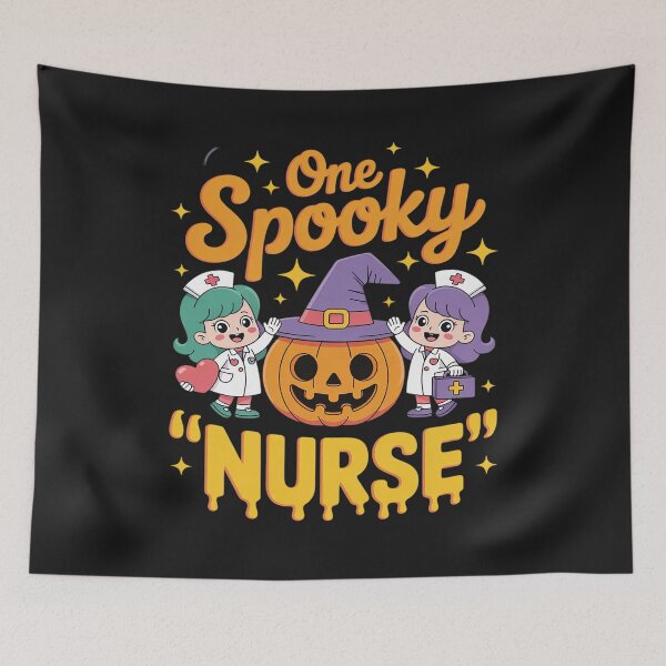 Item preview, Ghosts One Spooky Nurse Halloween Nurse Fall Scrub RN designed and sold by Eskomeranola.