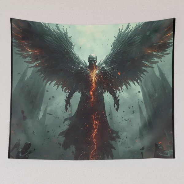 Item preview, Fallen Seraph Ascension – Dark Fantasy Angel of Damnation designed and sold by Ferdopalec.
