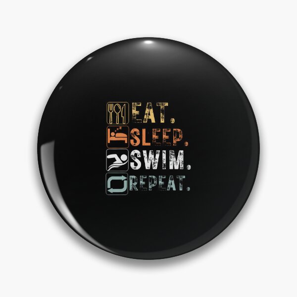 Item preview, Vintage Eat Sleep Swim Repeat Funny Eat Sleep Swim designed and sold by pfanodlnazb.