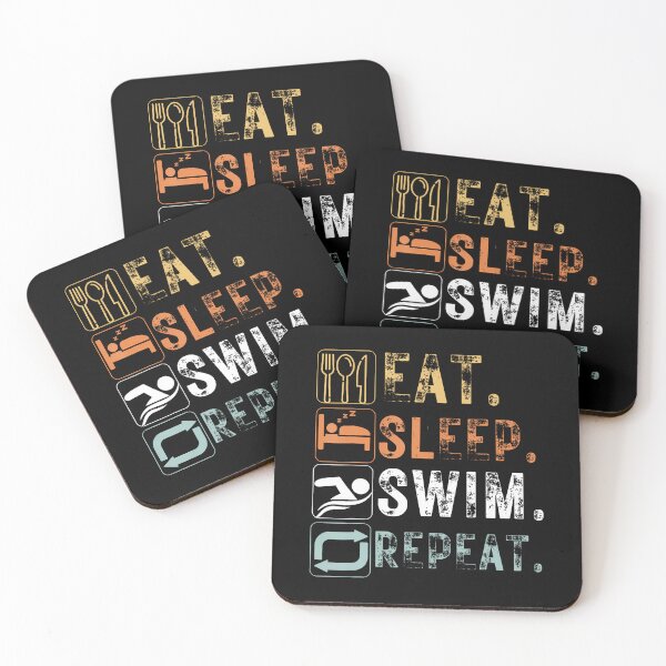 Item preview, Vintage Eat Sleep Swim Repeat Funny Eat Sleep Swim designed and sold by pfanodlnazb.